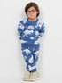 The Raptor Themed Fleece Suit (Denim Blue)